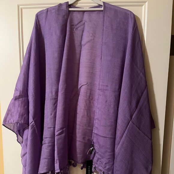 Talbots NWT Silk & Wool Blend Wisteria Wrap - Picture 1 of 7